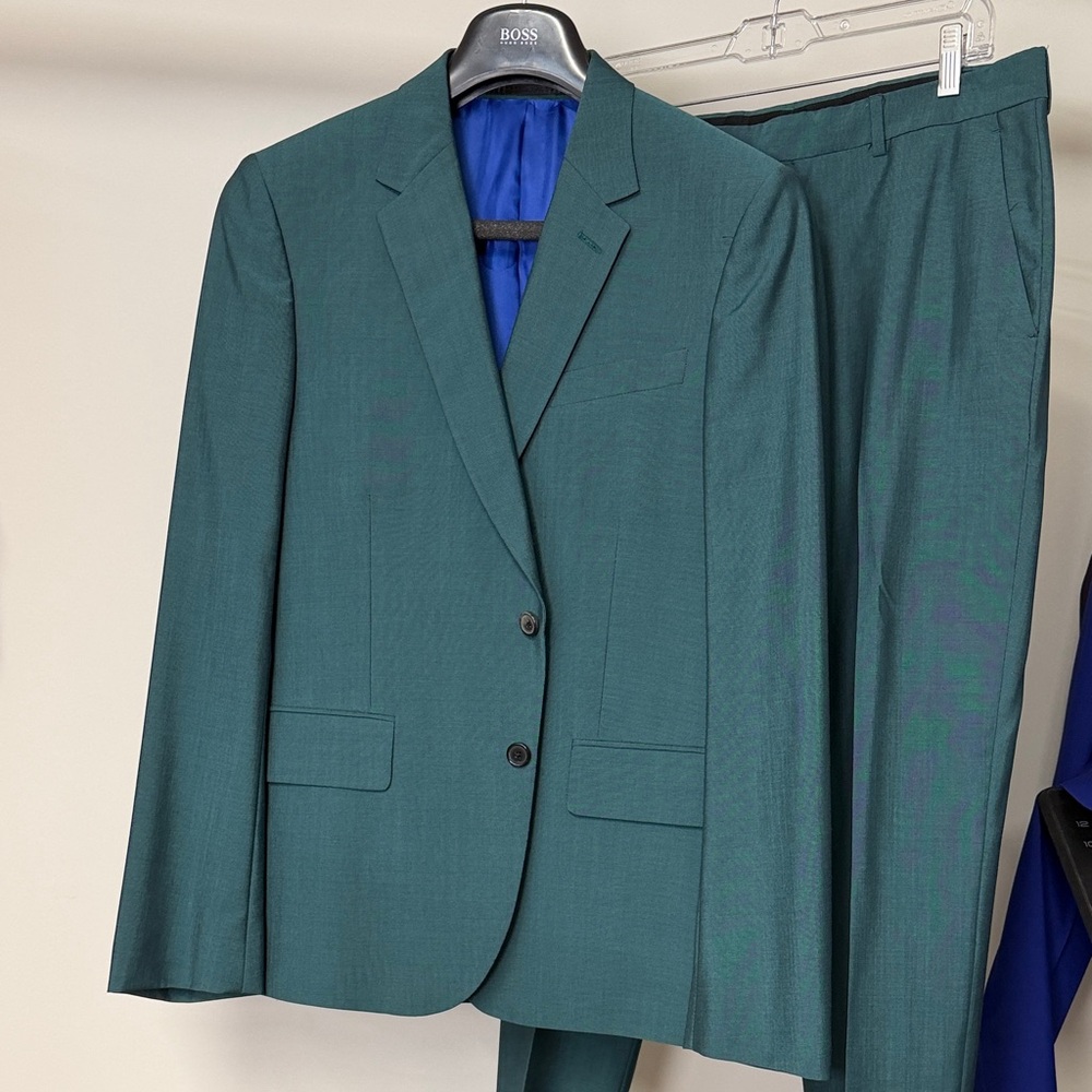 Paul Smith SOHO Fit Teal Green Two-Piece Wool Suit Jacket & Trousers